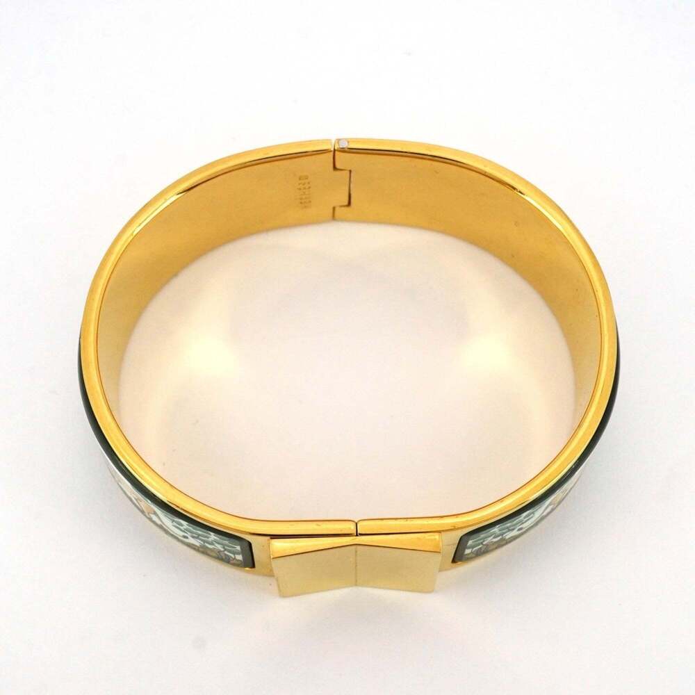Hermes Click Cluck Gm Bangle, Gp Plated, Cloisonn… - image 3